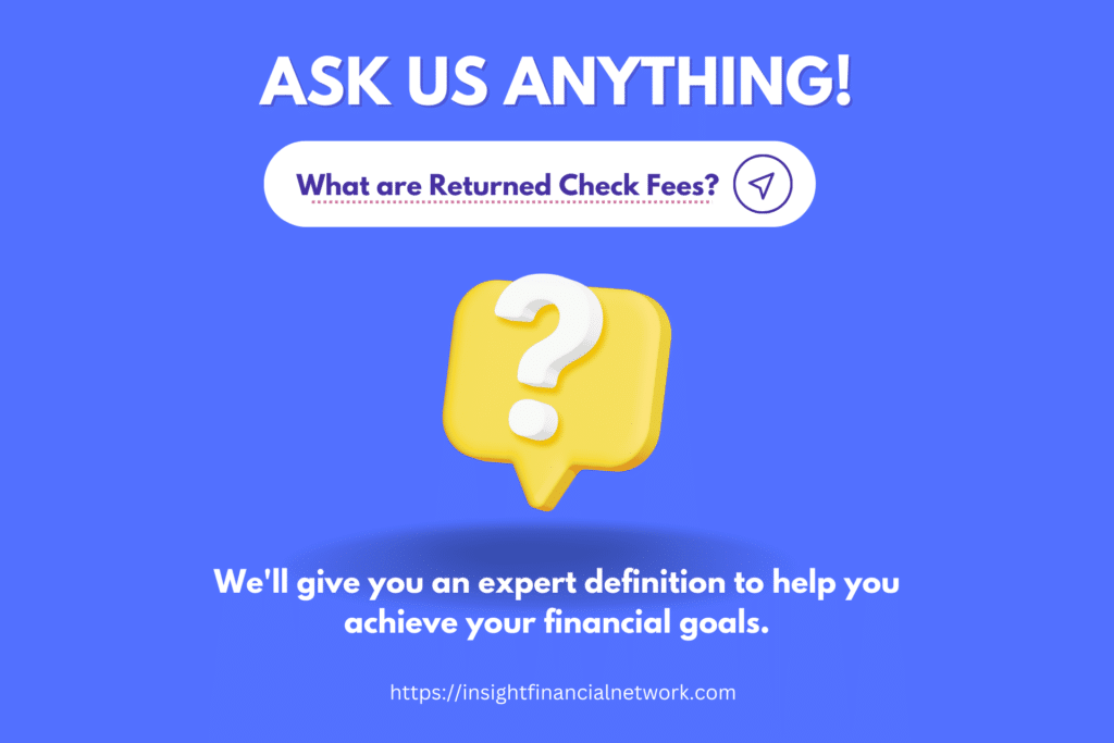 Returned Check fee definition